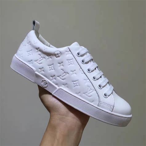 louis vuitton white leather shoes|louis vuitton monogram shoes.